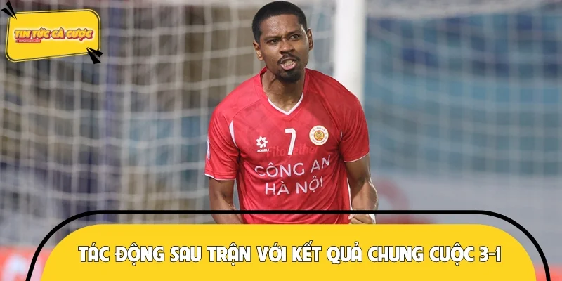 Tác động sau trận với kết quả chung cuộc 2-0